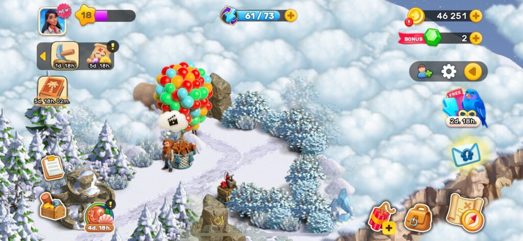 Klondike screenshot of game play